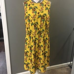Floral Print Midi Tank Dress XL